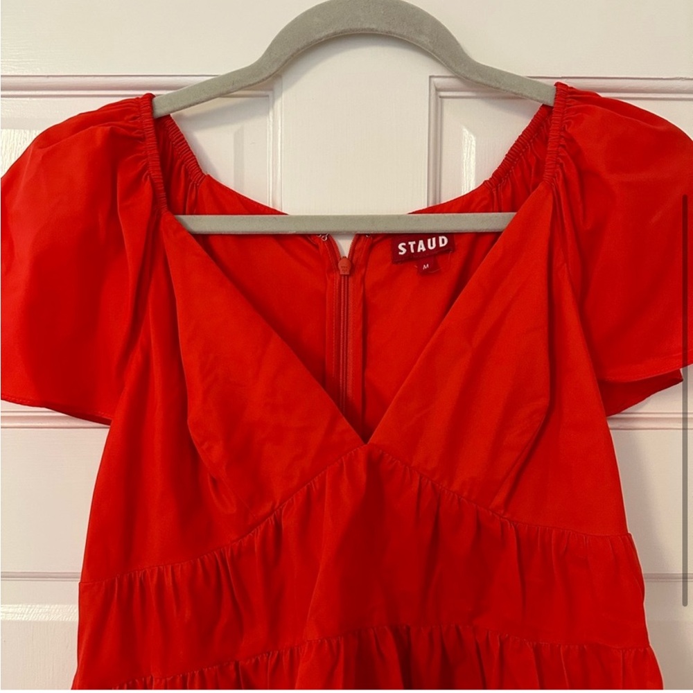 STAUD Red/Pink Corsica Mini Dress - Picture 5 of 6